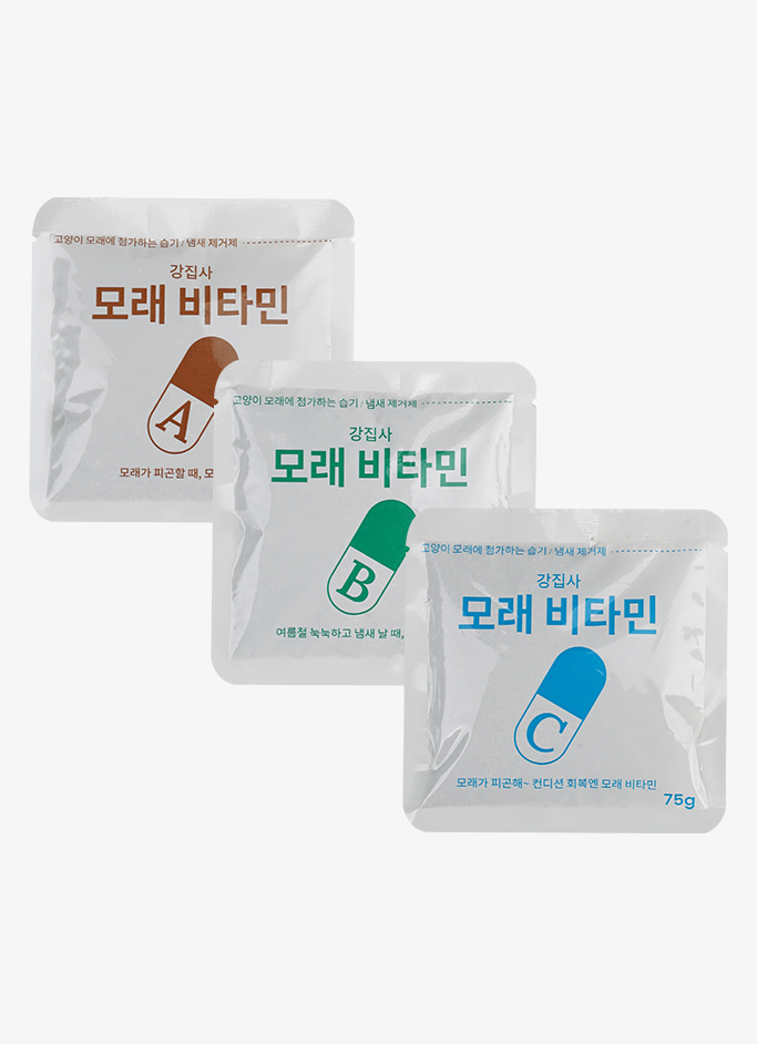 강집사 모래비타민 ABC 패키지 (고양이 모래 습기 제거 및 탈취제) 75g x 6pack